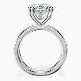 14kt White Gold Stella Criss Cross Solitaire Lab Diamond Ring side right image one