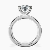 14kt White Gold Stella Criss Cross Solitaire Lab Diamond Ring side right image one