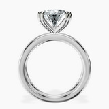 14kt White Gold Stella Criss Cross Solitaire Lab Diamond Ring side right image one
