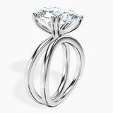 14kt White Gold Stella Criss Cross Solitaire Lab Diamond Ring standing product image one