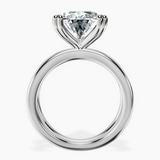 14kt White Gold Stella Criss Cross Solitaire Lab Diamond Ring side right image one
