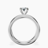 14kt White Gold Stella Criss Cross Solitaire Lab Diamond Ring side right image one