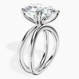 14kt White Gold Stella Criss Cross Solitaire Lab Diamond Ring standing product image one