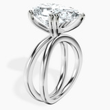 14kt White Gold Stella Criss Cross Solitaire Lab Diamond Ring standing product image one