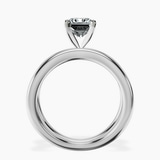 14kt White Gold Stella Criss Cross Solitaire Lab Diamond Ring side right image one