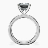 14kt White Gold Stella Criss Cross Solitaire Lab Diamond Ring side right image one