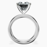 14kt White Gold Stella Criss Cross Solitaire Lab Diamond Ring side right image one