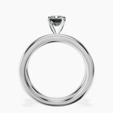 14kt White Gold Stella Criss Cross Solitaire Lab Diamond Ring side right image one