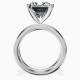 14kt White Gold Stella Criss Cross Solitaire Lab Diamond Ring side right image one
