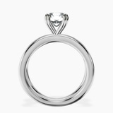 14kt White Gold Stella Criss Cross Solitaire Lab Diamond Ring side right image one