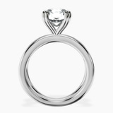 14kt White Gold Stella Criss Cross Solitaire Lab Diamond Ring side right image one