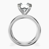 14kt White Gold Stella Criss Cross Solitaire Lab Diamond Ring side right image one
