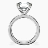 14kt White Gold Stella Criss Cross Solitaire Lab Diamond Ring side right image one