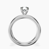 14kt White Gold Stella Criss Cross Solitaire Lab Diamond Ring side right image one