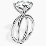 14kt White Gold Stella Criss Cross Solitaire Lab Diamond Ring standing product image one