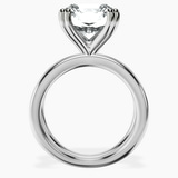 14kt White Gold Stella Criss Cross Solitaire Lab Diamond Ring side right image one