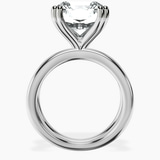 14kt White Gold Stella Criss Cross Solitaire Lab Diamond Ring side right image one