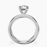 14kt White Gold Stella Criss Cross Solitaire Lab Diamond Ring side right image one