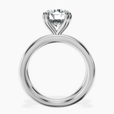 14kt White Gold Stella Criss Cross Solitaire Lab Diamond Ring side right image one