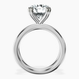 14kt White Gold Stella Criss Cross Solitaire Lab Diamond Ring side right image one