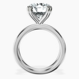 14kt White Gold Stella Criss Cross Solitaire Lab Diamond Ring side right image one