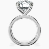 14kt White Gold Stella Criss Cross Solitaire Lab Diamond Ring side right image one