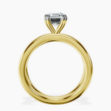 18kt Yellow Gold Stella Criss Cross Solitaire Lab Diamond Ring side right image one