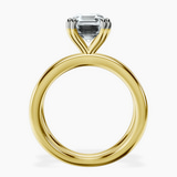 10kt Yellow Gold Stella Criss Cross Solitaire Lab Diamond Ring side right image one