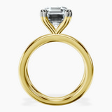 18kt Yellow Gold Stella Criss Cross Solitaire Lab Diamond Ring side right image one