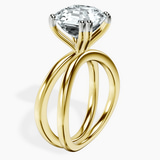 10kt Yellow Gold Stella Criss Cross Solitaire Lab Diamond Ring standing product image one