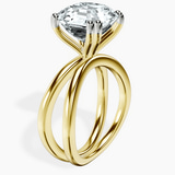 10kt Yellow Gold Stella Criss Cross Solitaire Lab Diamond Ring standing product image one