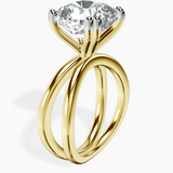 14kt Yellow Gold Stella Criss Cross Solitaire Lab Diamond Ring standing product image one