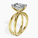 10kt Yellow Gold Stella Criss Cross Solitaire Lab Diamond Ring standing product image one