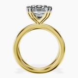 14kt Yellow Gold Stella Criss Cross Solitaire Lab Diamond Ring side right image one