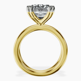 18kt Yellow Gold Stella Criss Cross Solitaire Lab Diamond Ring side right image one