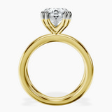 10kt Yellow Gold Stella Criss Cross Solitaire Lab Diamond Ring side right image one