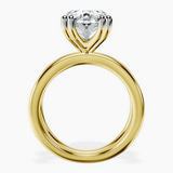 10kt Yellow Gold Stella Criss Cross Solitaire Lab Diamond Ring side right image one