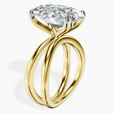 10kt Yellow Gold Stella Criss Cross Solitaire Lab Diamond Ring standing product image one