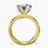 18kt Yellow Gold Stella Criss Cross Solitaire Lab Diamond Ring side right image one
