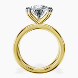 14kt Yellow Gold Stella Criss Cross Solitaire Lab Diamond Ring side right image one