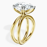 14kt Yellow Gold Stella Criss Cross Solitaire Lab Diamond Ring standing product image one