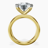14kt Yellow Gold Stella Criss Cross Solitaire Lab Diamond Ring side right image one