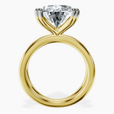 10kt Yellow Gold Stella Criss Cross Solitaire Lab Diamond Ring side right image one