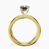 10kt Yellow Gold Stella Criss Cross Solitaire Lab Diamond Ring side right image one