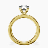 10kt Yellow Gold Stella Criss Cross Solitaire Lab Diamond Ring side right image one