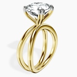 10kt Yellow Gold Stella Criss Cross Solitaire Lab Diamond Ring standing product image one