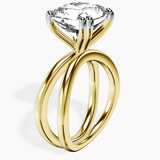 10kt Yellow Gold Stella Criss Cross Solitaire Lab Diamond Ring standing product image one