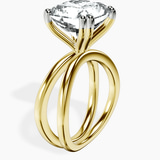 10kt Yellow Gold Stella Criss Cross Solitaire Lab Diamond Ring standing product image one