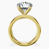 18kt Yellow Gold Stella Criss Cross Solitaire Lab Diamond Ring side right image one