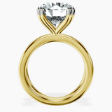 10kt Yellow Gold Stella Criss Cross Solitaire Lab Diamond Ring side right image one